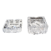 Paire de cendriers, verre en cristal taillé, bohême, années 1960