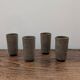 Set of 4 speckled ceramic mazagrans.