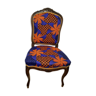 Old chair with wax fabric