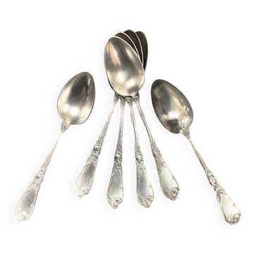 6 small spoons Boulenger Art Nouveau