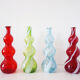 Carafe italienne verre soufflé rouge empoli