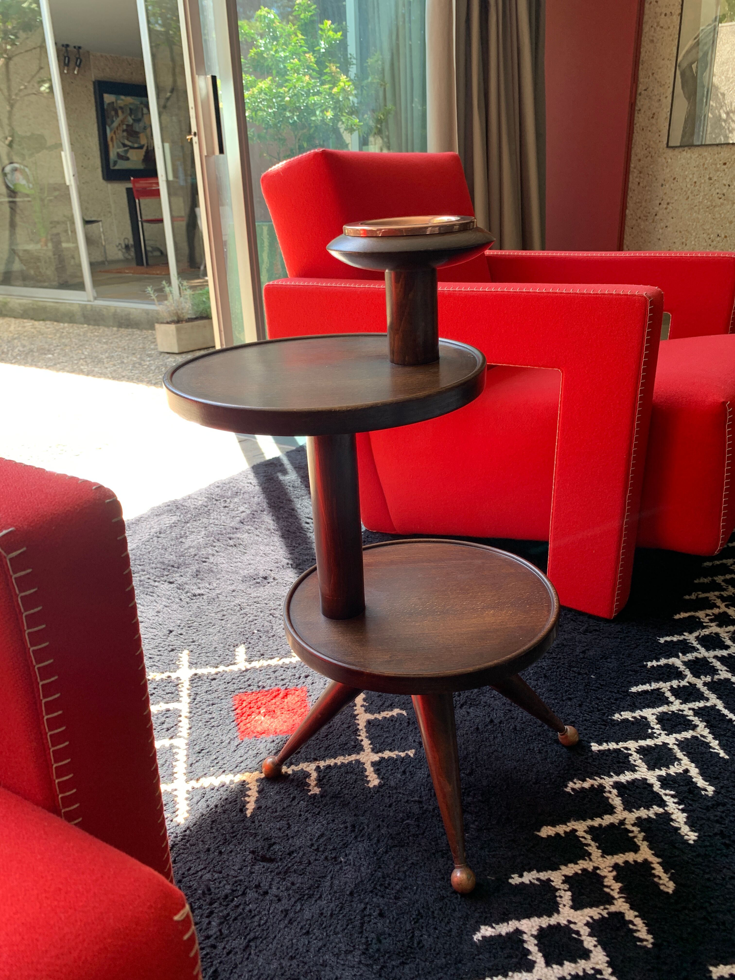 Wooden smoker's table
