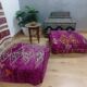 Handmade Berber pouf in wool 60 X 60 X 20 CM