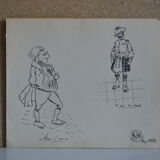 Drawing in indian ink circa 1910