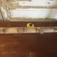 Wall coat rack with 4 hooks in raw wood