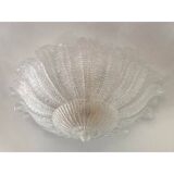 Italian impressive murano glass sputnik chandelier flush mount, lot of 2 or a pair of chandeliers