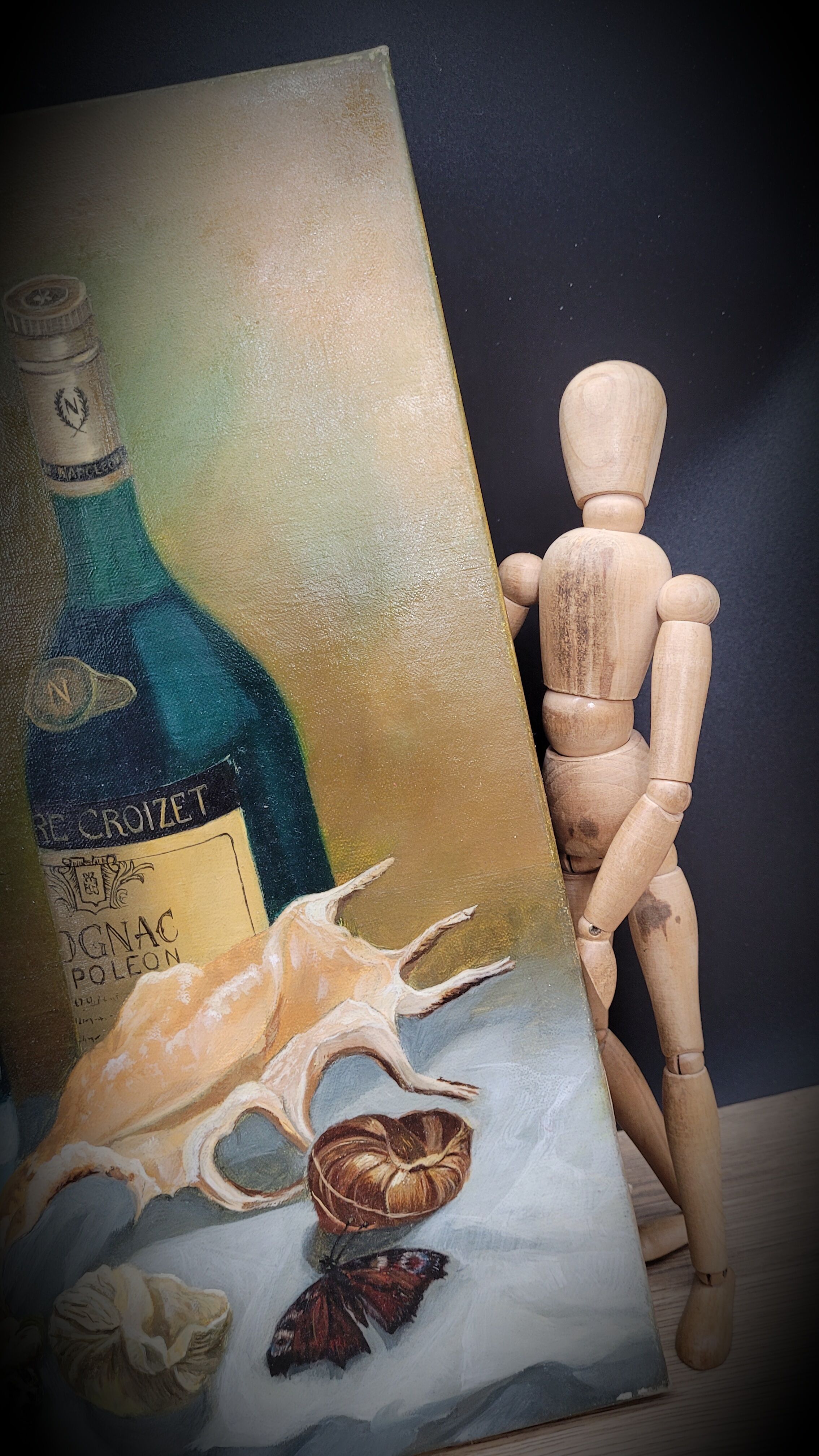 Seafood painting on canvas