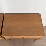 Scandinavian Nightstands in Oak by Kai Kristiansen for Aksel Kjersgaard, 1960s, Set of 2