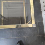 Brass and smoked glass side table from the 70s