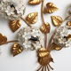 Vintage hydrangea wall lamp, 1950s