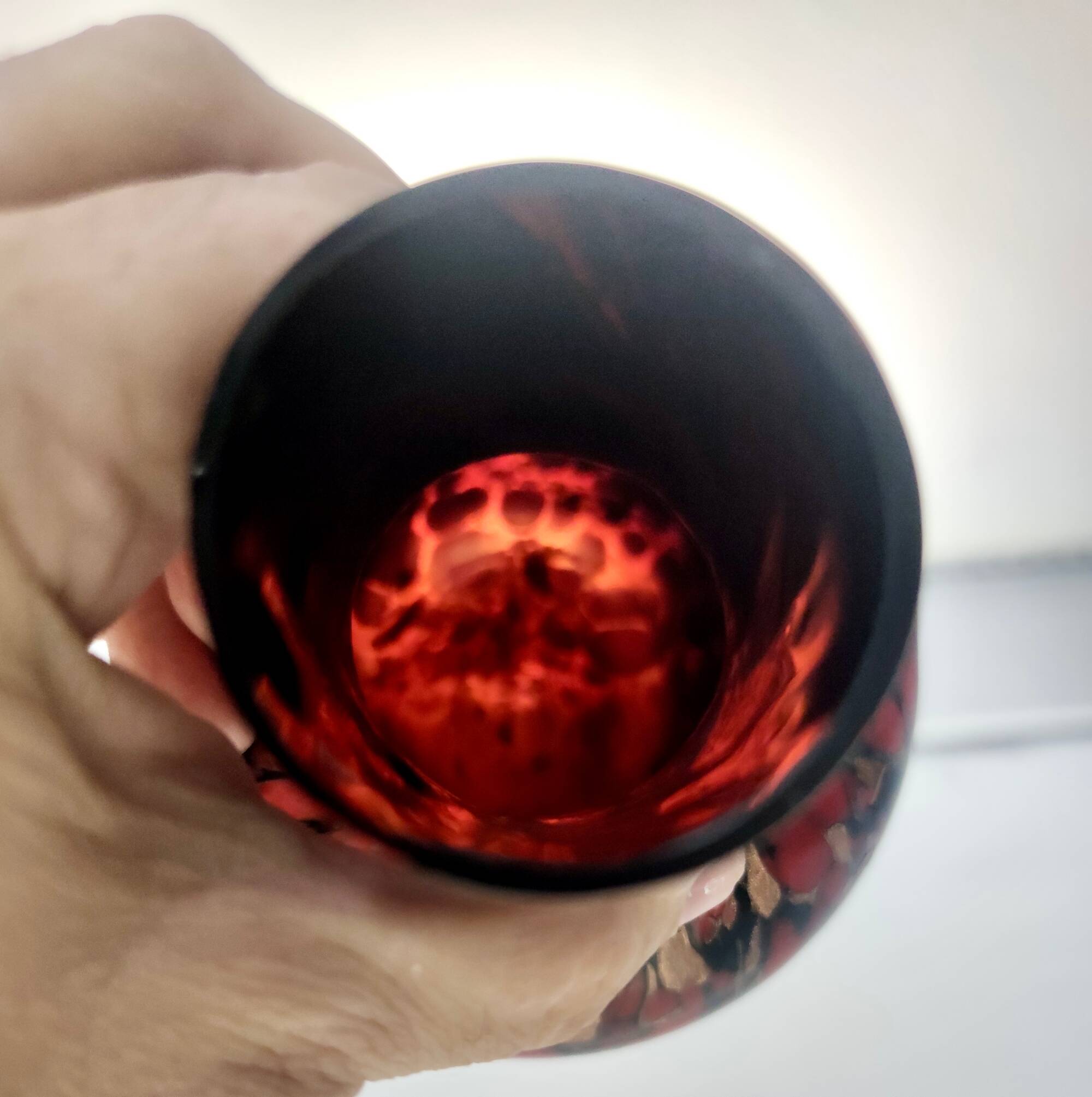 Black and Red Murano Glass Vases by Vincenzo Nason with Bronze Aventurine Glass