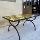 Jean Lurçat at Saint-Vincent Coffee table in wrought iron 1950