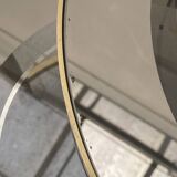 Brass and glass nesting coffee tables, 1970