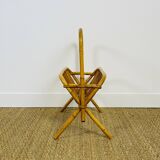 Wicker magazine rack 1960
