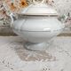 Niederweiler soup bowl in white earthenware bordered gold