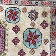Old hand made square transylvania oriental rug wool 182 x 182