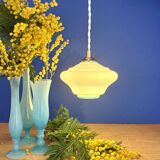 Vintage blue opaline suspension globe