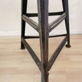 Tabouret de bar industriel vintage en bois et métal