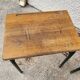 Pair of desks desks school 1960 in metal and oak