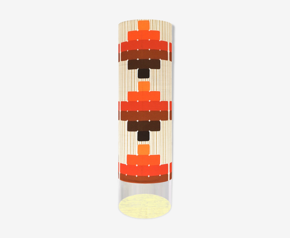 Lampe de salon design Lamp'tub Atlantis orange - tissu vintage | Selency