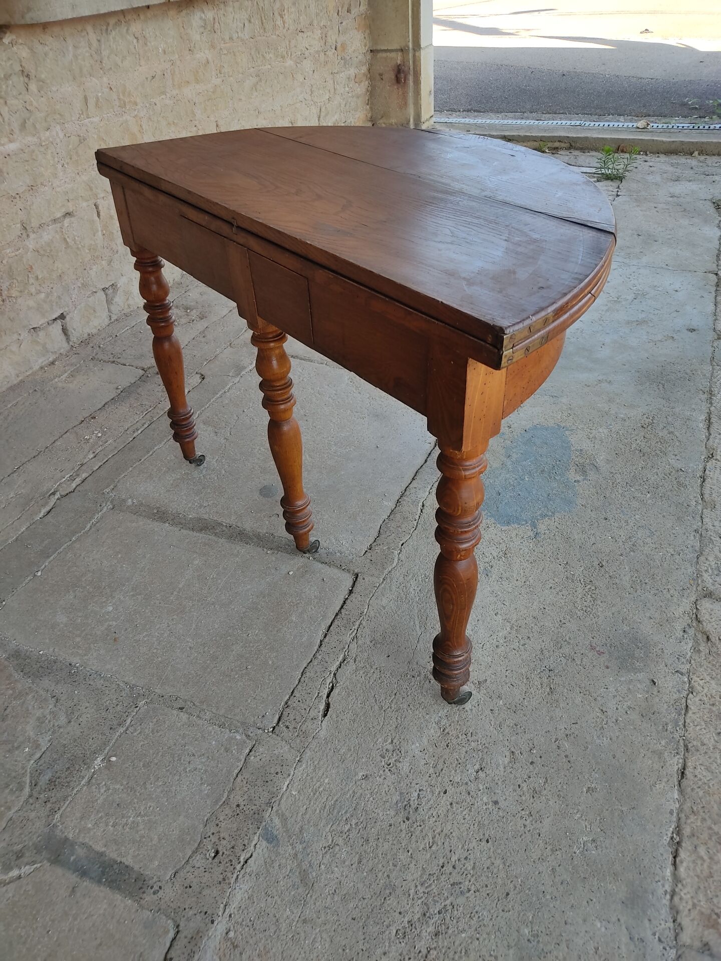Demi-lune console table