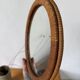 Woven wicker round mirror 1960