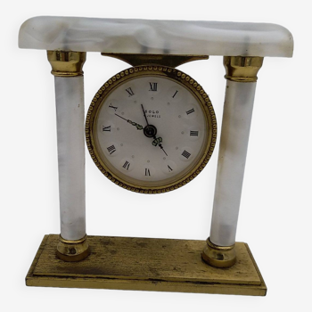 Solo portico-shaped alarm clock. made in france. bar le duc. 1950/60.