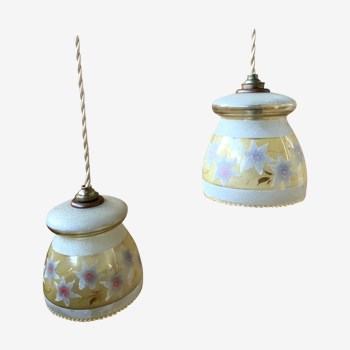 Pair of vintage pendant lamps