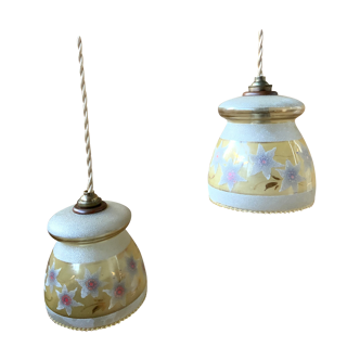 Pair of vintage pendant lamps