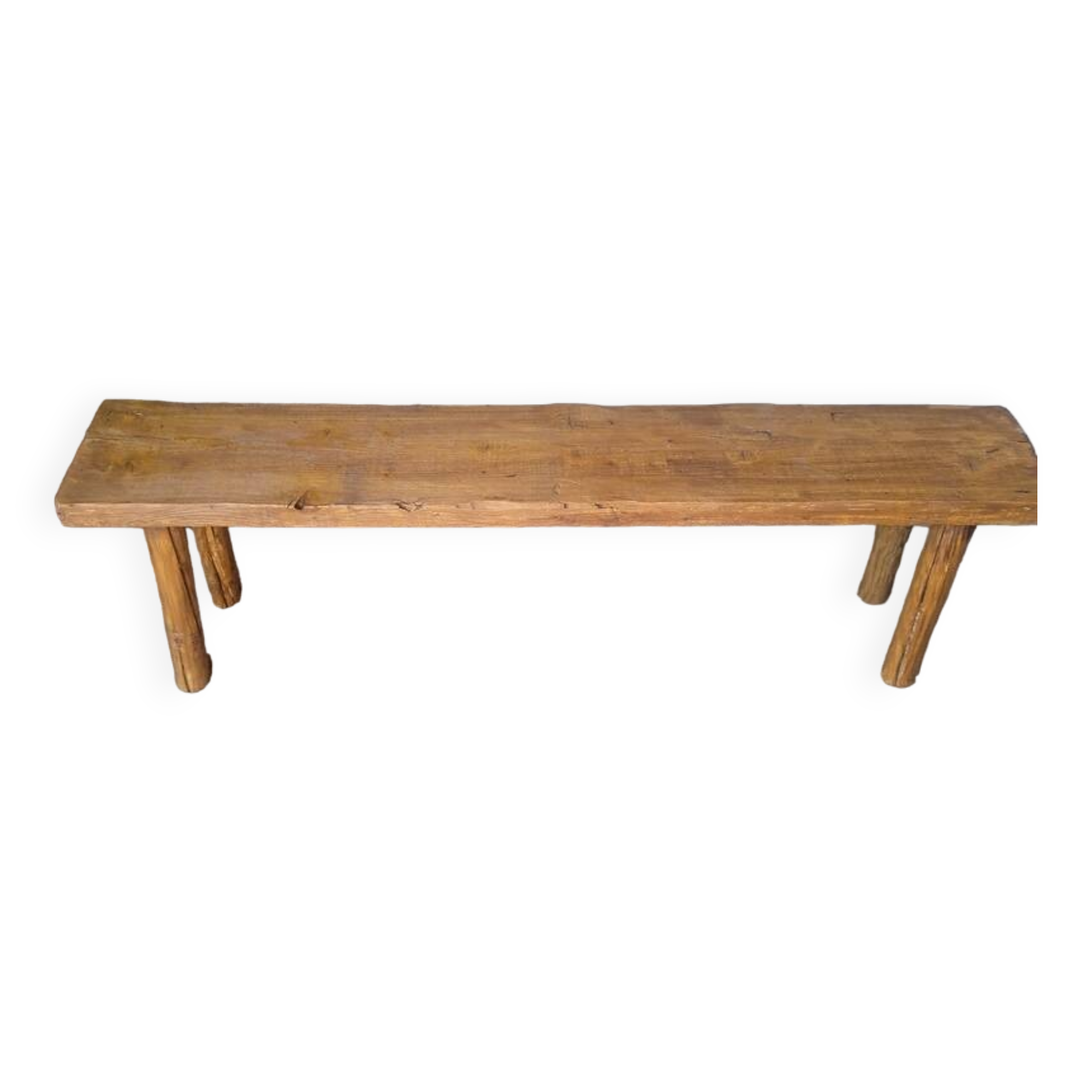Bench 144 cm old patinated solid wood