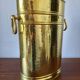 Vintage hammered brass umbrella stand – 1970s-80s
