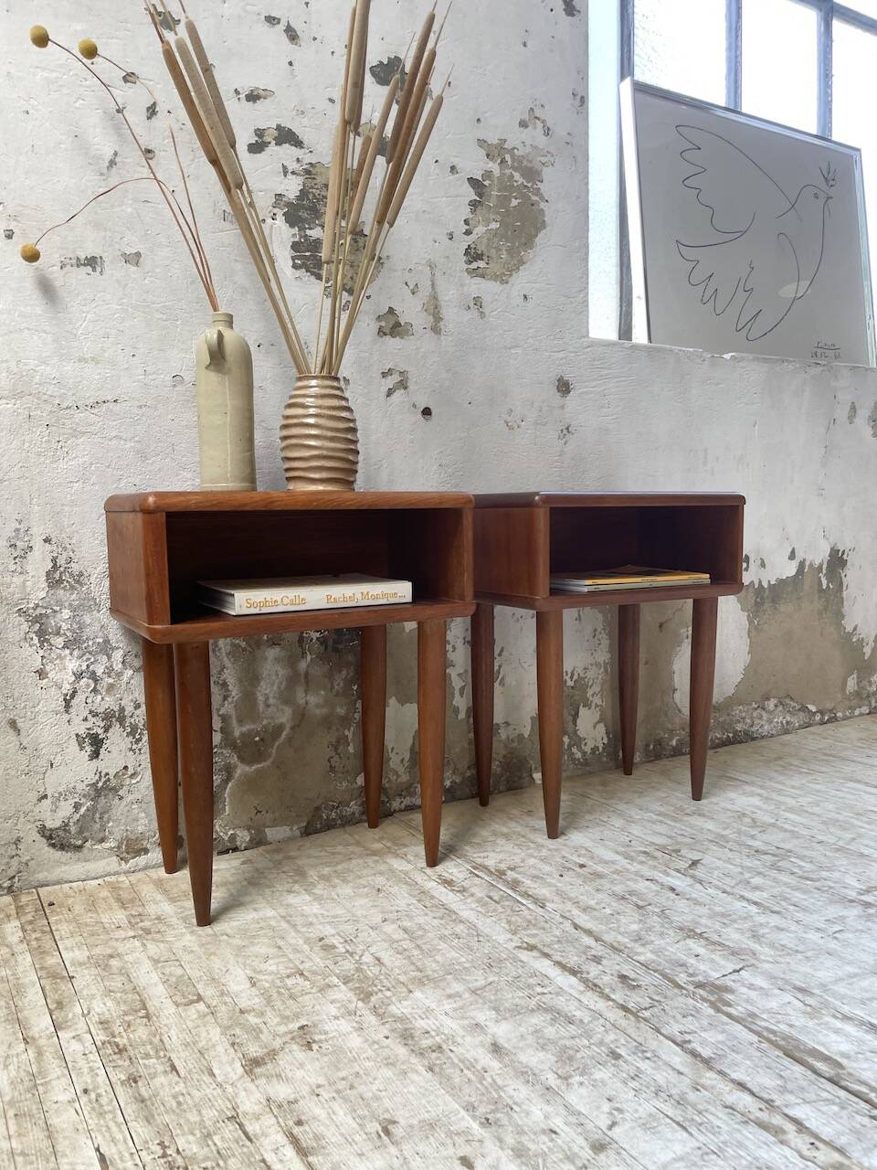 Paire de chevet scandinave en teck