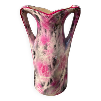 Vase céramique rose Art déco