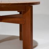 Extendable elm table, Maison Regain 1980s