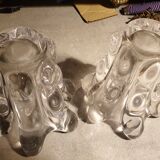 Pair of Vannes crystal vases
