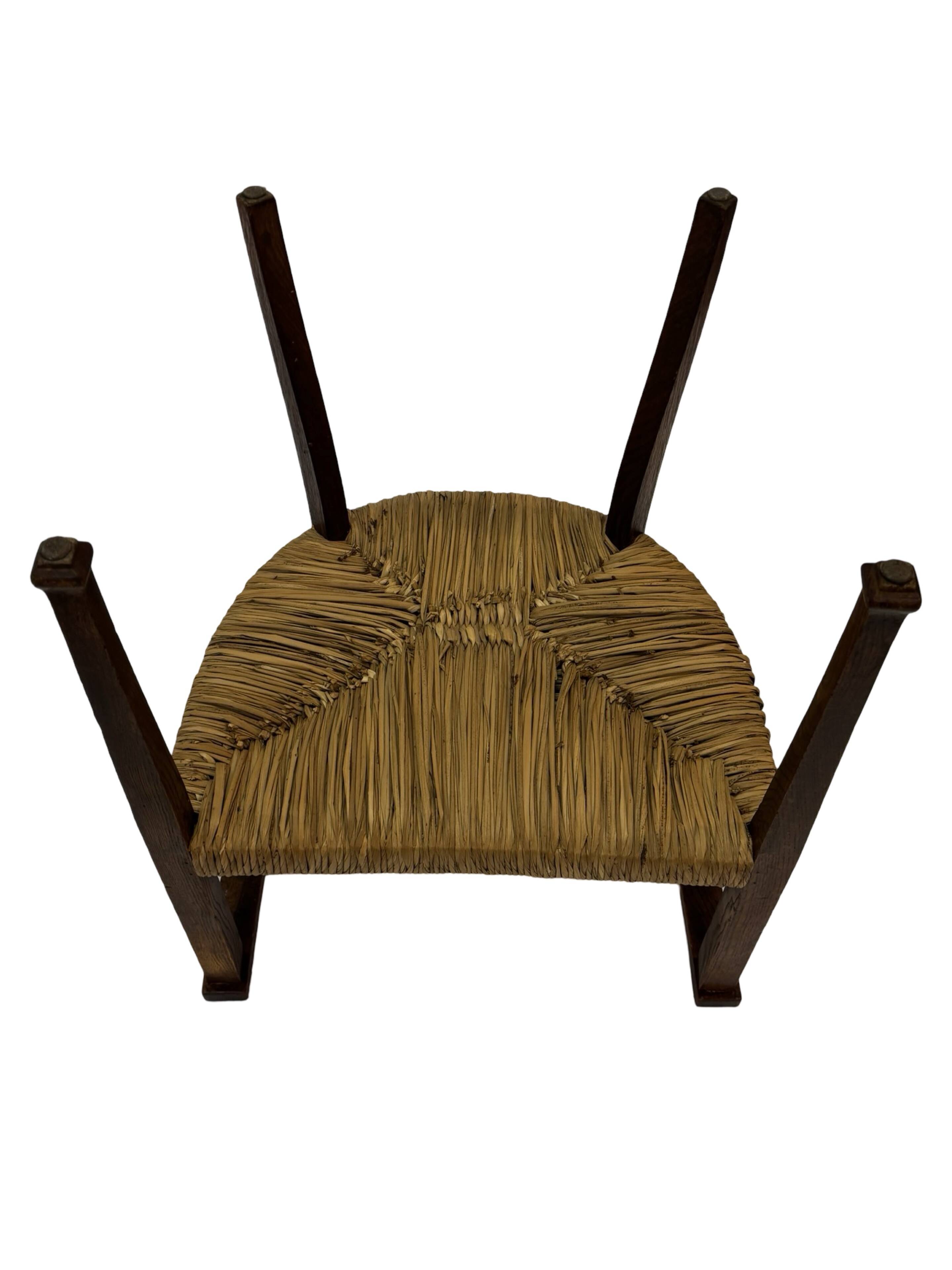 Art Deco chair minimalist oak wicker minimalist design