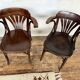 ✨ Set of 4 vintage curved wood armchairs – Timeless elegance