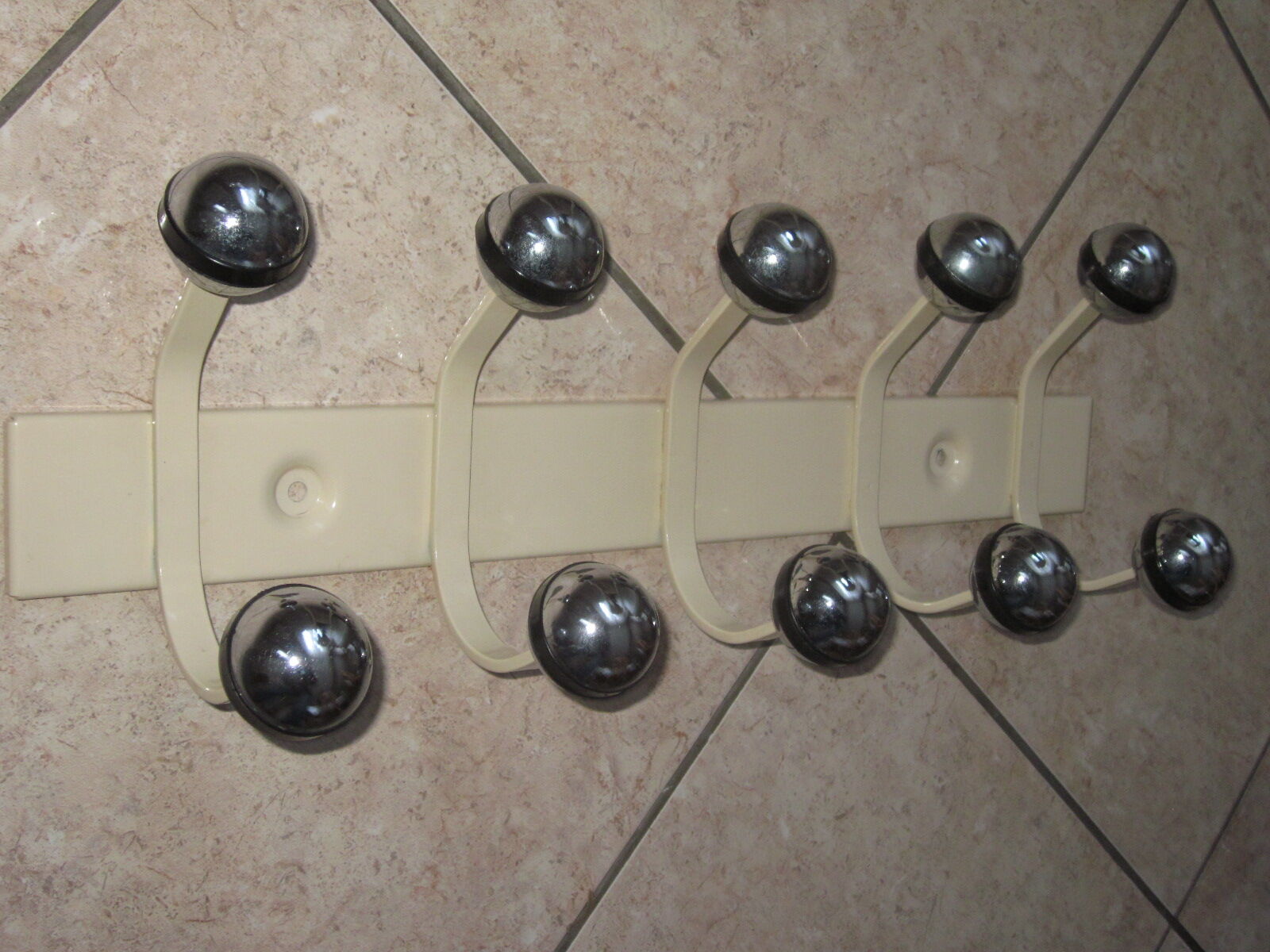 Coats vintage metal door has 5 hooks