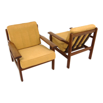 Set of 2 Scandinavian teak armchairs, Poul Volther, Gemla Möbler, Sweden, 1960