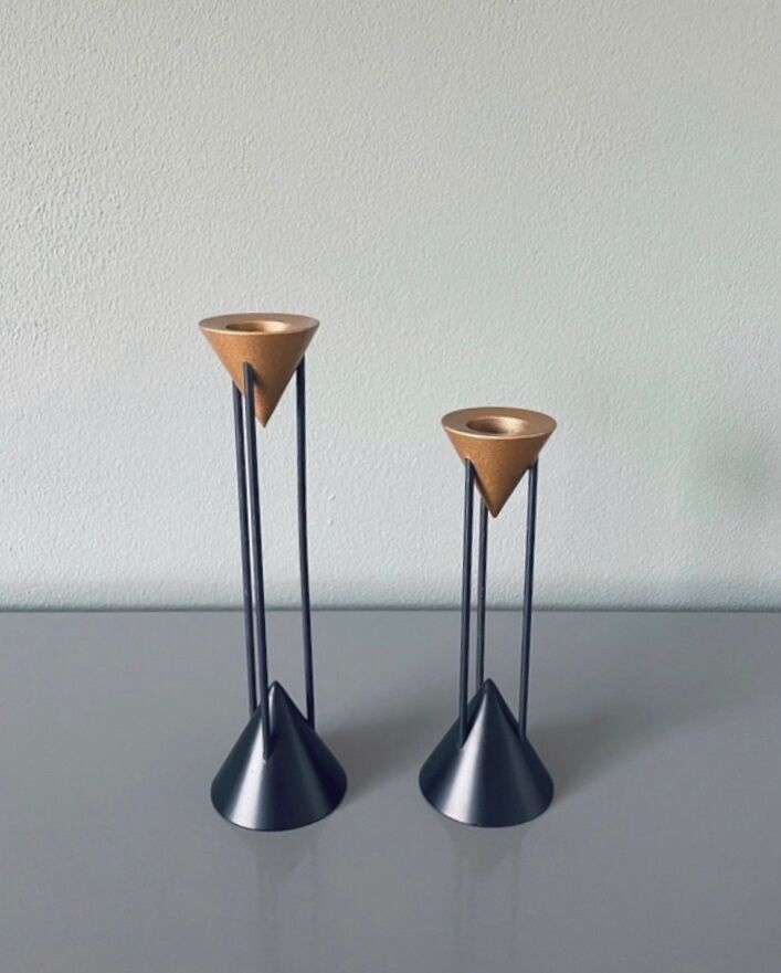 Postmodern candlesticks by Markus Borgens, 1980s, Set of 2
