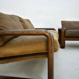 Pair of Rosenthal Studio Line Model Hombre Leather Sofa by Burkhart Vogtherr, Germany 1975