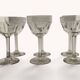 6 Art Deco red wine glasses