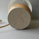 Bilobed stoneware lamp from the 70s