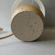 Bilobed stoneware lamp from the 70s