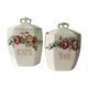 Pair of porcelain kitchen pots