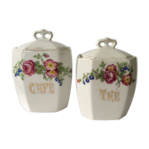 Pair of porcelain kitchen pots