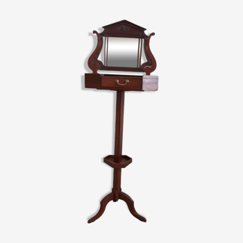 Barber mirror in mahogany