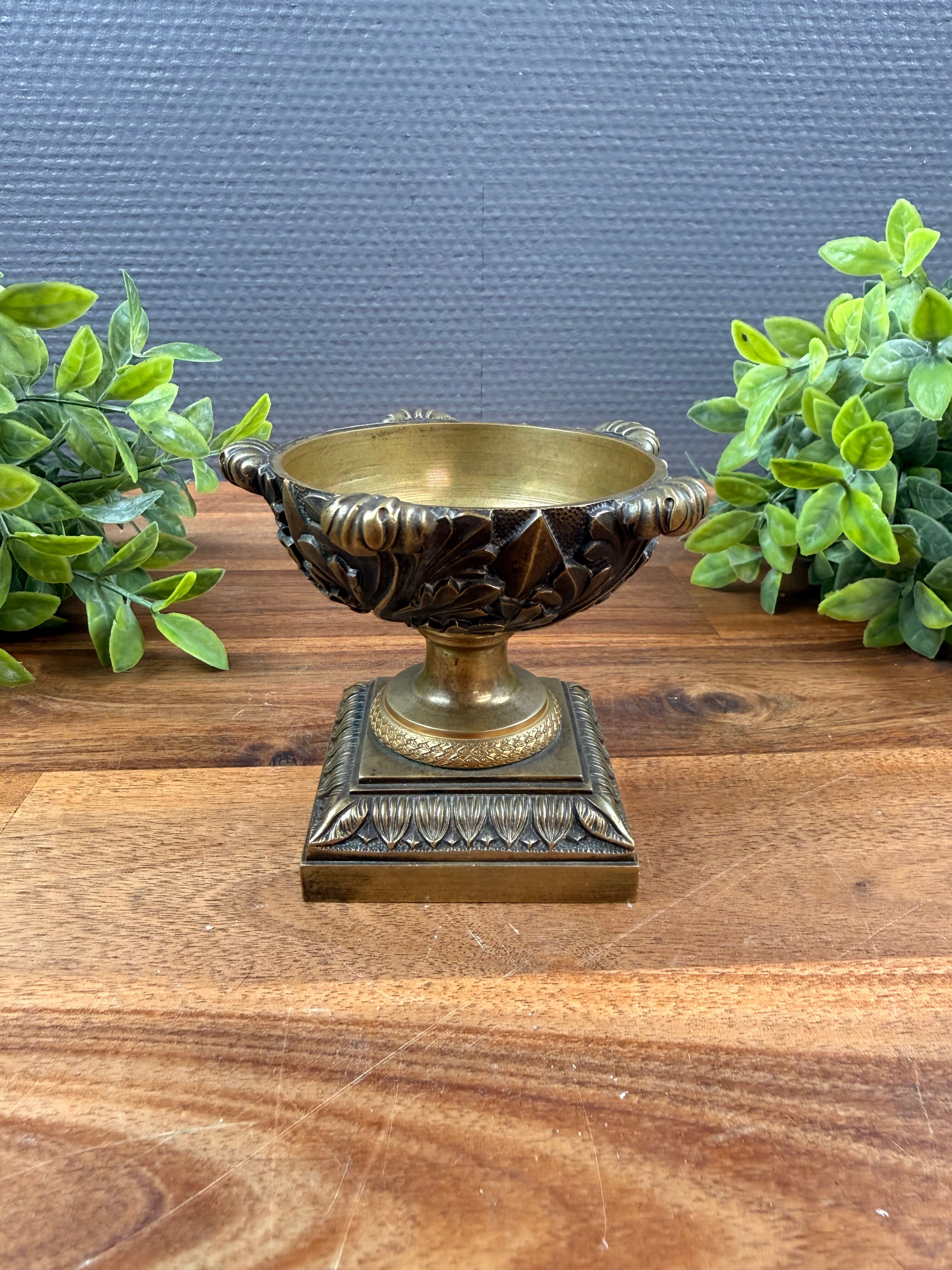 Empire Style Bronze Cup on Pedestal