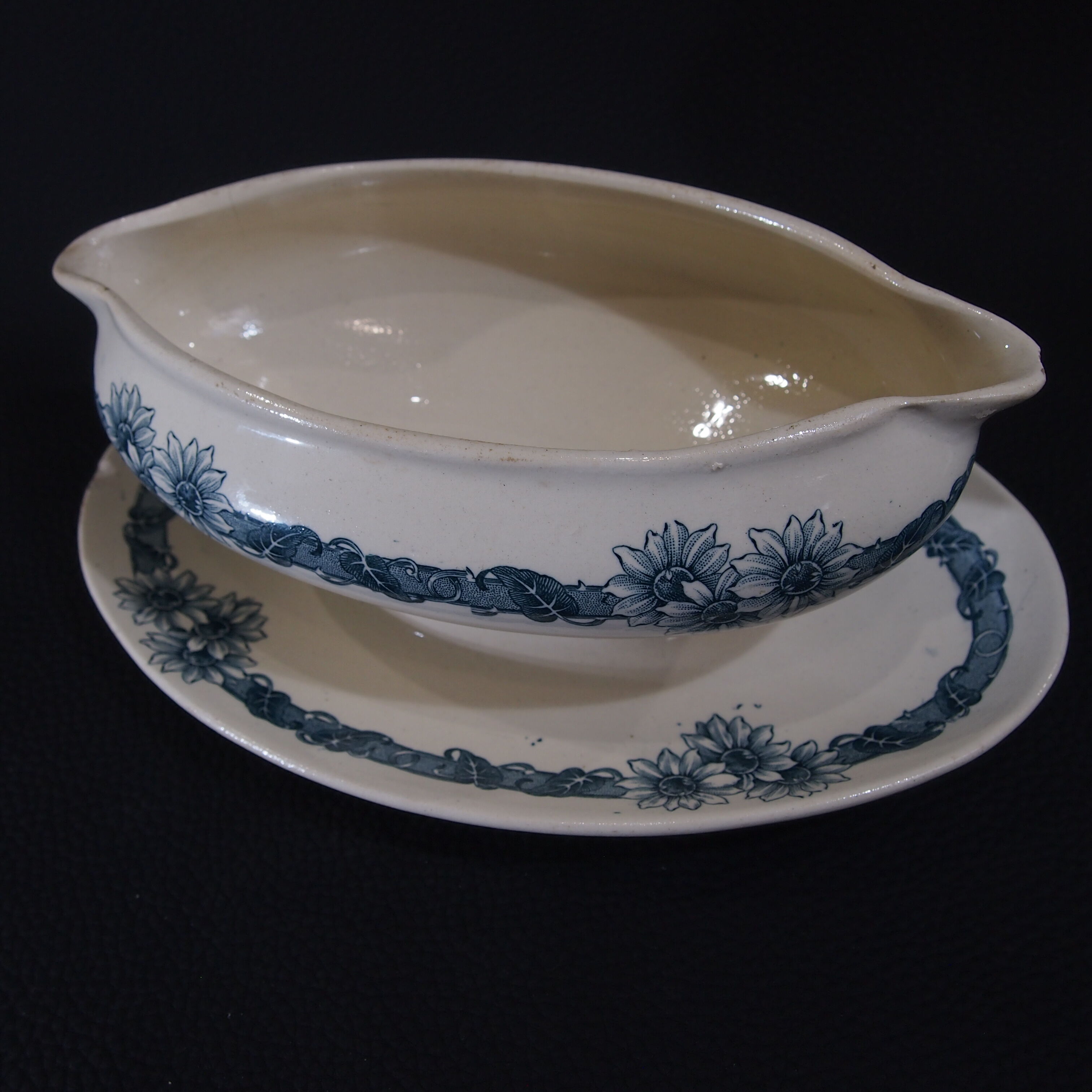 Vintage Longchamp Denise earthenware gravy boat