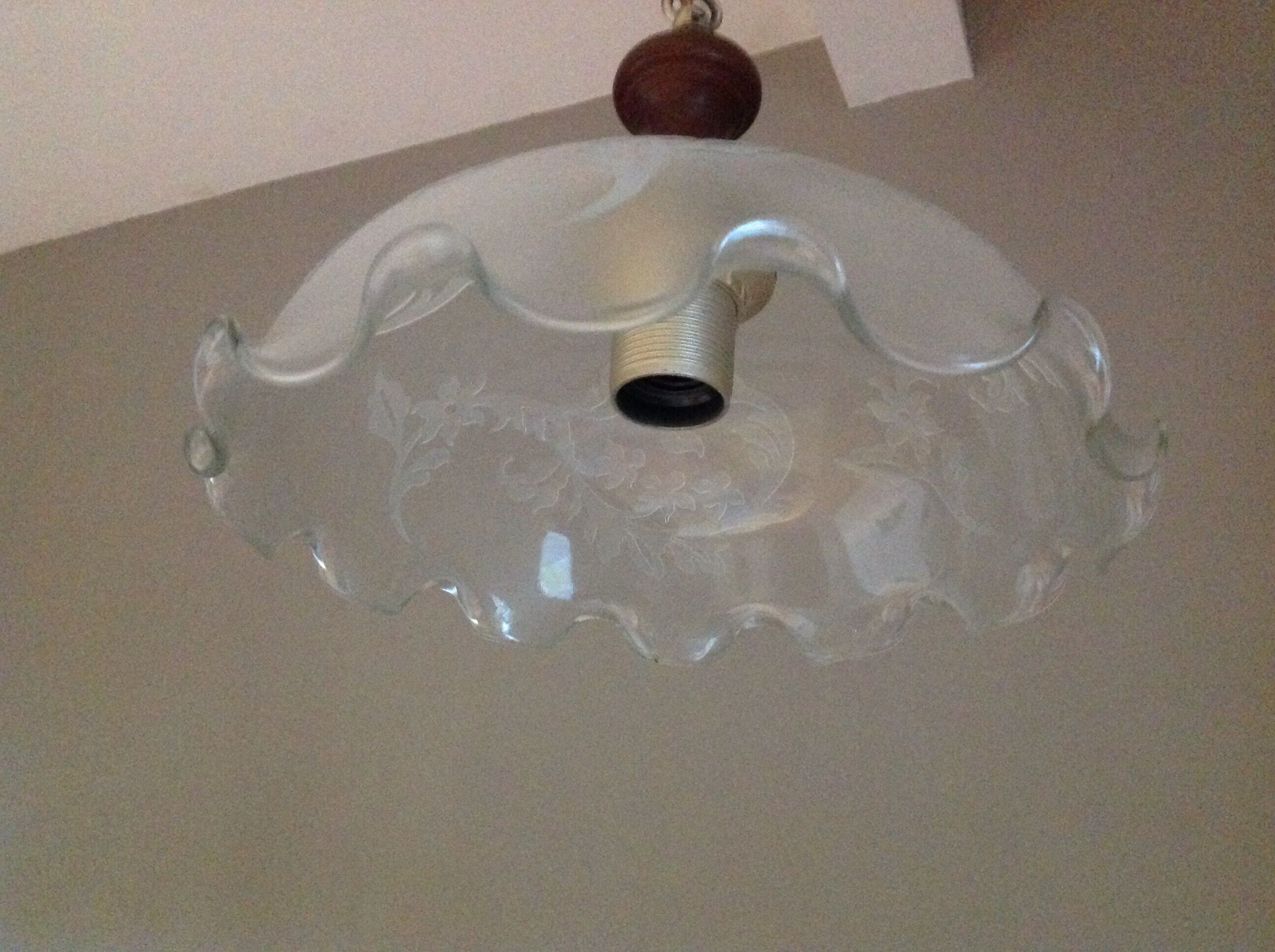Art deco art style depoli glass hanging